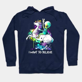 I want to believe watercolor Hoodie